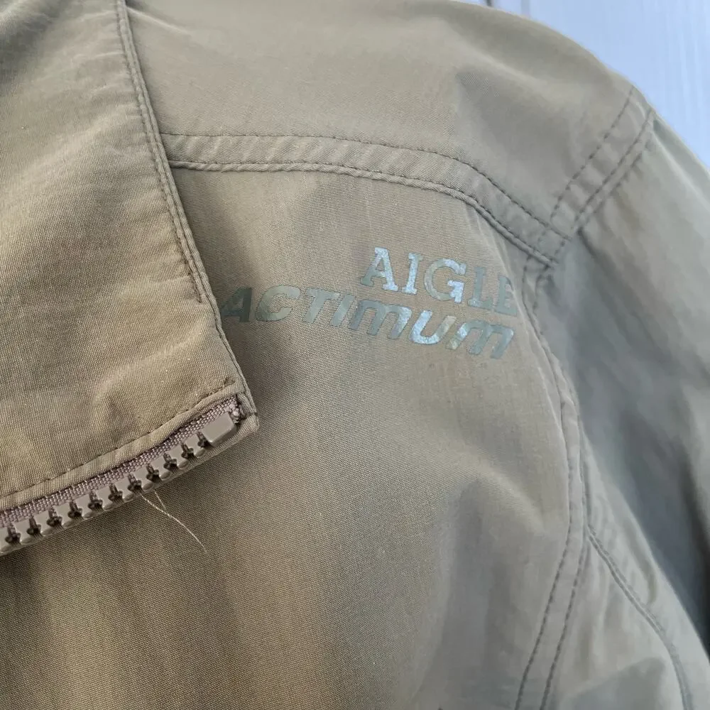 Aigle Actimum Jacket Men's Medium M Nylon Pockets Zip Up Outdoor Active Gorpcore